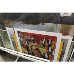 ASSORTMENT OF 17  UNFRAMED PRINTS - VARIOUS SIZES