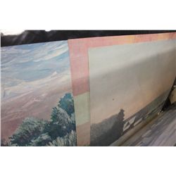 ASSORTMENT OF LARGE UNFRAMED PRINTS