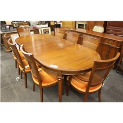 LARGE DINING SET WITH 6 SIDE CHAIRS & 2 ARM