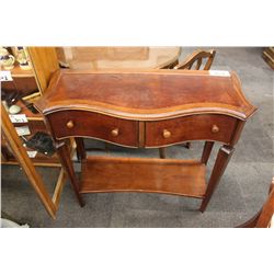 SIDE CONSOLE - 2 DRAWER ENTRANCE STYLE, CURVED