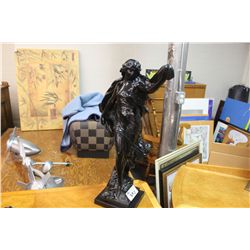 SCULPTURE - 3FT HIGH GREEK WOMEN - BLACK