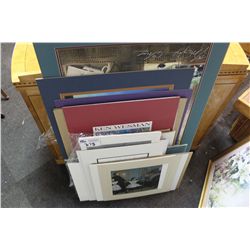 COLLECTION OF APPROX 14 MATTED PRINTS - SMALL TO