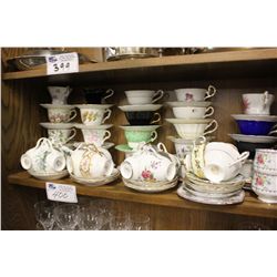 COLLECTION OF APPROX 30 ASSORTED TEA CUPS OF