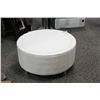 Image 2 : PAIR OF WHITE ROUND CUSHION SEATS