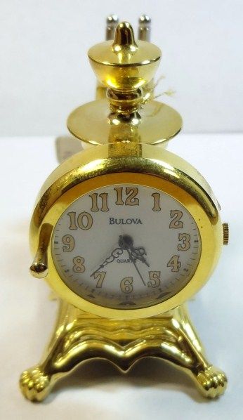 Bulova Miniature Clock, Sewing Machine Mint, B0536