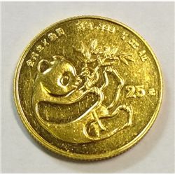 1984 1/4 oz. GOLD CHINESE PANDA