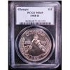 Image 1 : 1988-D OLYMPIC COMMEMORATIVE SILVER DOLLAR, PCGS MS69!