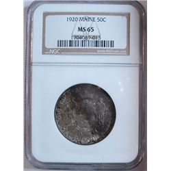 1920 Maine  half $ NGC65 toned