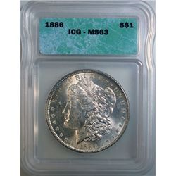 1886 MORGAN DOLLAR ICG MS-63
