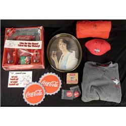 Coca Cola Large Lot Glasses Coasters Classic Hits Pins