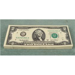 80 Consecutive $2 Chicago Bank Notes G 2003 A CU