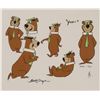 Image 1 : Yogi Bear Signed Original Model Cel Animation Art 1960