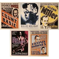 5 Jazz Repro Concert Posters Sinatra Coltrane Holiday