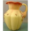 Image 1 : Fenton Hand Painted Burmese Melon Pitcher Signed 1990