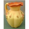 Image 2 : Fenton Hand Painted Burmese Melon Pitcher Signed 1990