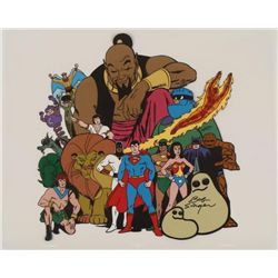 18 Superheroes Signed Original Model Cel Animation Art