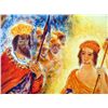 Image 2 : Ira Moskowitz Signed Judaic Art Print David & Goliath