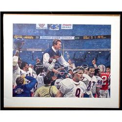 1985 Bears Super Bowl Champs Ditka Art Print Football