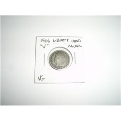 1906 Liberty Head "V" Nickel *VERY GOOD GRADE*!!