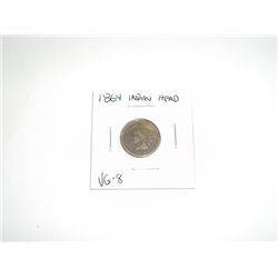 1864 Indian Head Penny *RARE KEY DATE - VERY GOOD-8 GRADE - NICE COIN*!!