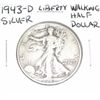 1943-D Liberty Walking SILVER Half Dollar *PLEASE LOOK AT PICTURE TO DETERMINE GRADE - NICE COIN*!!