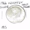 Image 1 : 1966 Kennedy SILVER Half Dollar *RARE MS GRADE - PLEASE LOOK AT PICTURE TO DETERMINE GRADE - NICE CO