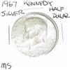 Image 1 : 1967 Kennedy SILVER Half Dollar *RARE MS GRADE - PLEASE LOOK AT PICTURE TO DETERMINE GRADE - NICE CO