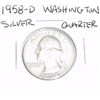 1958-D Washington SILVER Quarter *PLEASE LOOK AT PICTURE TO DETERMINE GRADE - NICE COIN*!!