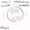 1964-D Washington SILVER Quarter *RARE MS-64 HIGH GRADE - NICE COIN*!!