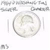 1964-D Washington SILVER Quarter *RARE MS GRADE - NICE COIN*!!