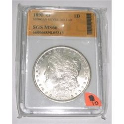 1898-O Morgan Silver Dollar *RARE MS-66 CERTIFIED BY SGS* Serial #660066898.05313!! Coin comes with 