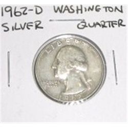 1962-D Washington Silver Quarter *PLEASE LOOK AT PICTURE TO DETERMINE GRADE - NICE COIN*!!