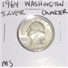Image 1 : 1964 Washington Silver Quarter *RARE MS HIGH GRADE - NICE COIN*!!