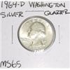 1964-D Washington Silver Quarter *RARE MS-65 HIGH GRADE - NICE COIN*!!