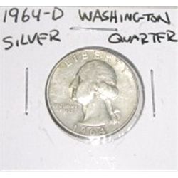 1964-D Washington Silver Quarter *PLEASE LOOK AT PICTURE TO DETERMINE GRADE - NICE COIN*!!