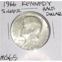 1966 Kennedy Silver Half Dollar *RARE MS-65 HIGH GRADE - NICE COIN*!!
