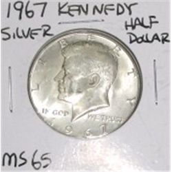 1967 Kennedy Silver Half Dollar *RARE MS-65 HIGH GRADE - NICE COIN*!!