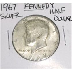 1967 Kennedy Silver Half Dollar *PLEASE LOOK AT PICTURE TO DETERMINE GRADE - NICE COIN*!!