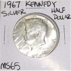 1967 Kennedy Silver Half Dollar *RARE MS-65 HIGH GRADE - NICE COIN*!!