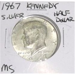 1967 Kennedy Silver Half Dollar *RARE MS HIGH GRADE - NICE COIN*!!