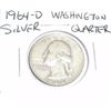 Image 1 : 1964-D Washinton SILVER Quarter *PLEASE LOOK AT PICTURE TO DETERMINE GRADE - NICE COIN*!!