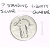 Image 1 : ? Standing Liberty SILVER Quarter Dollar *PLEASE LOOK AT PICTURE TO DETERMINE GRADE - NICE COIN*!!