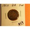 Image 1 : 1864 2 CENT COPPER