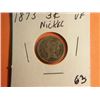 Image 1 : 1873 3 CENT NICKEL