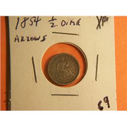 1854 1/2 DIME