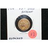 Image 1 : 1914 Indian Chief $2 1/2 Gold Coin, Repaired