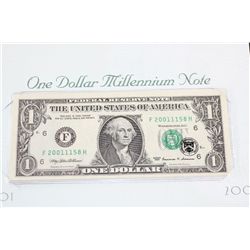 1999 US Federal Reserve Note $1, Atlanta GA Reserve, Millennium Note