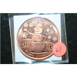 Frosty Copper Round, .999 Fine 1 Oz.