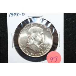 1948-D Ben Franklin Half Dollar