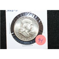 1948-D Ben Franklin Half Dollar